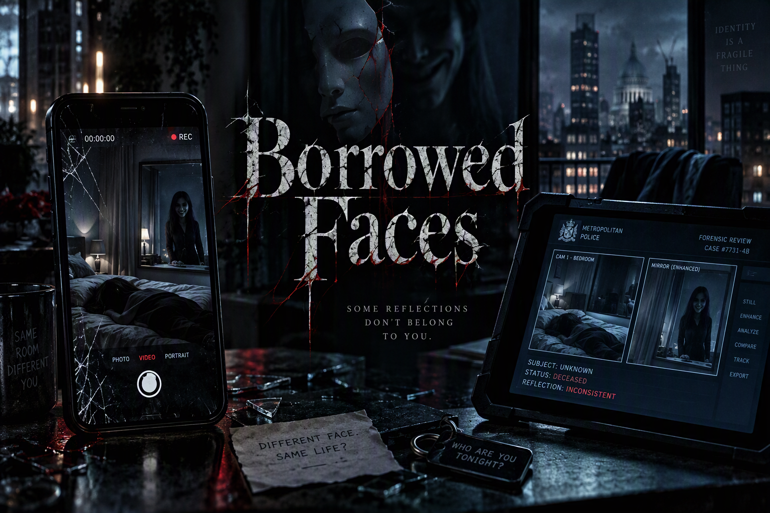 Friday After Dark: Borrowed Faces by Renee Scattergood
